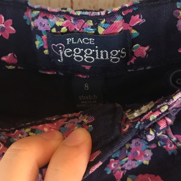Children’s Place Girls Sz. 8 Floral Jeggings - Picture 2 of 3